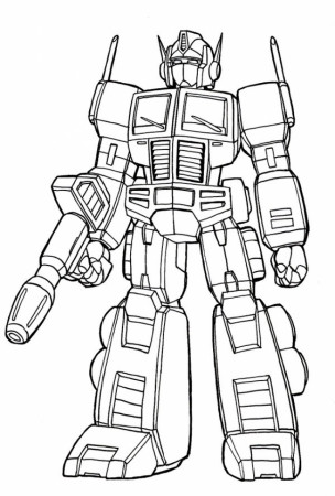 Simple Optimus Prime Coloring Page ...