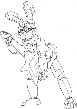 Glamrock Bonnie coloring pages