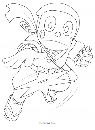 Ninja star coloring page