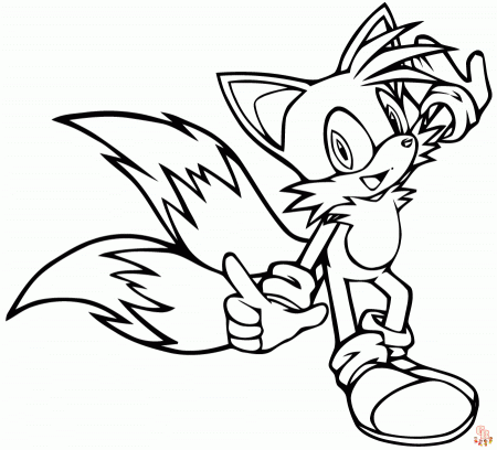 Tails Sonic Coloring Pages Free Printable Sheets for Kids