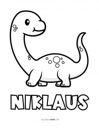 Niklaus dinosaur coloring page