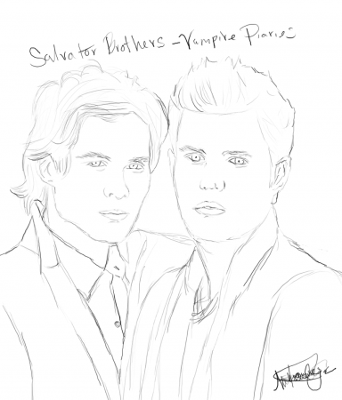 Vampire Diaries Coloring Pages | Vampire drawings, Vampire drawing, Vampire  diaries