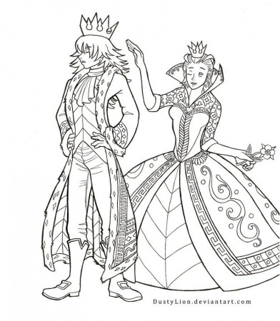 The King and Queen of Hearts by DustyLion on deviantART | Disney coloring  pages, Queen of hearts, Coloring pages