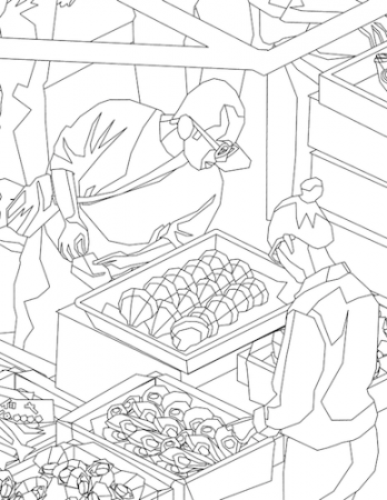 Marketplace Posters: Illustrated Scenes from World Markets | Illustration, Coloring  pages, Poster