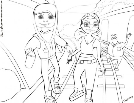 Subway surfer coloring pages