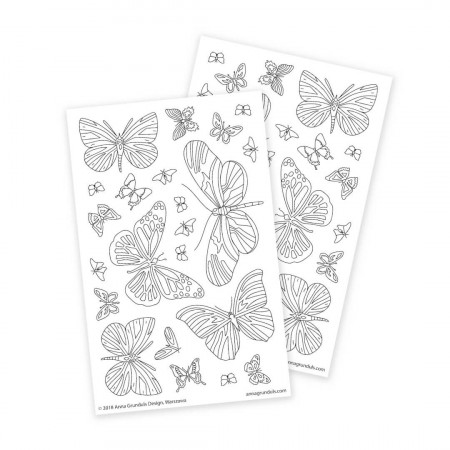 Butterfly Coloring Stickers - Anna Grunduls Design