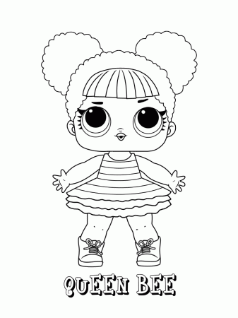 Queen Bee Lol Doll Coloring Page - Free Printable Coloring Pages for Kids
