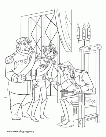 Frozen - Prince Hans and Duke of Weselton coloring page
