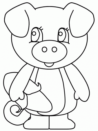 Pig Coloring - Coloring Pages for Kids and for Adults