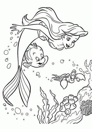 Disney Ariel Printable Coloring Pages - High Quality Coloring Pages