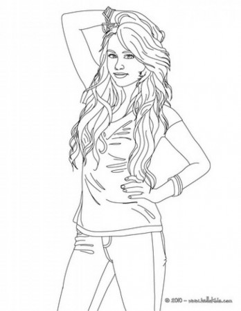 Selena Gomez Coloring Book Pages - Coloring Page