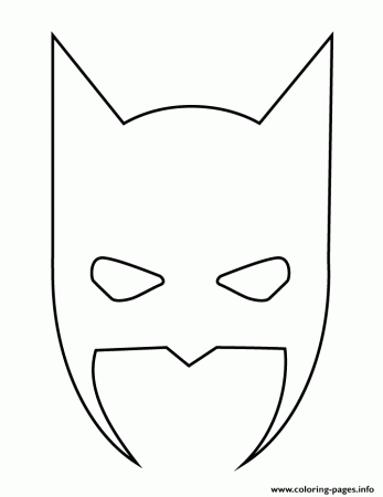 Print batman mask halloween stencil Coloring pages