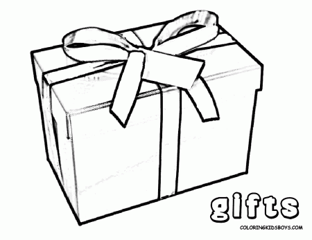 Christmas Gift Box Coloring Page - Get Coloring Pages