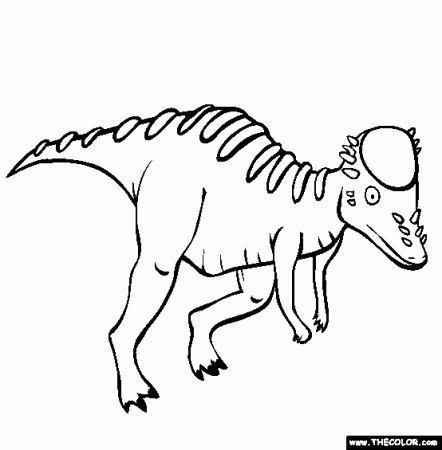 Pachycephalosaurus Online Coloring Page