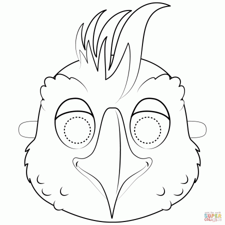 Cockatoo Mask coloring page | Free Printable Coloring Pages | Bird coloring  pages, Free printable coloring pages, Coloring pages