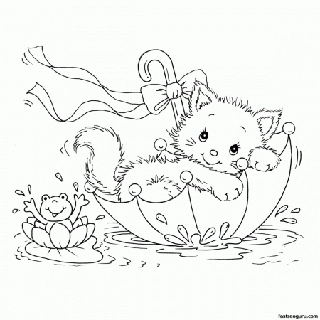 Animal Print Coloring Pages Of Cats - Coloring Pages For All Ages