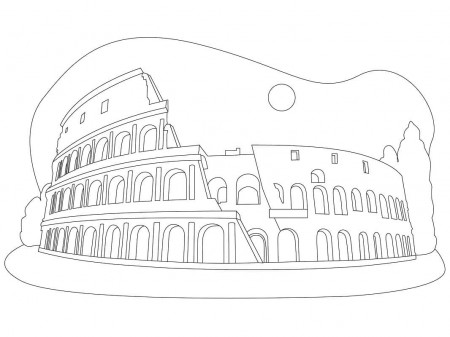 The Colosseum Coloring Page - Free Printable Coloring Pages for Kids