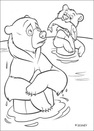 Discover the movie brother bear with this nice coloring page. Here the two  bears fishing. Nice drawing … | Bear coloring pages, Horse coloring pages, Coloring  pages