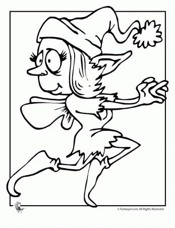 christmas girl elf coloring pages - Clip Art Library