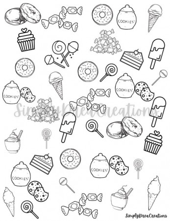 DIY Sweet Treats Coloring Page PDF Instant Download - Etsy