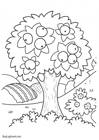 Apple Tree Coloring Page Free Printable | BuyLapbook