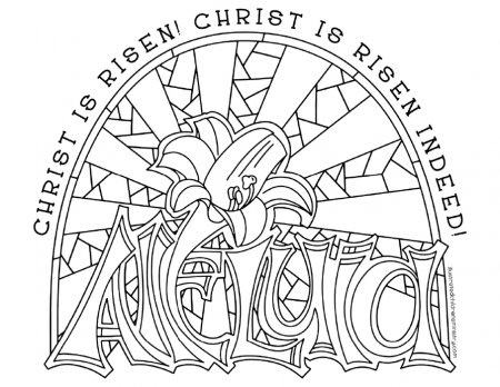 Alleluia Easter Lily Coloring Page & Poster — Illustrated Ministry