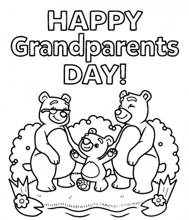 Happy Grandparents Day 3 Coloring Page - Free Printable Coloring Pages for  Kids
