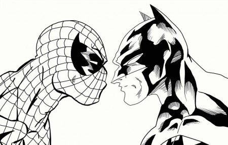 Coloring Pages Spiderman And Batman | Cartoon Coloring pages of ...