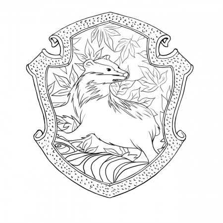 Hufflepuff Crest Coloring Page – Colouring Sketch Coloring Page | Harry  potter coloring pages, Harry potter colors, Harry potter drawings