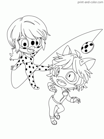 Miraculous: Tales of Ladybug & Cat Noir coloring pages | Print and Color.com