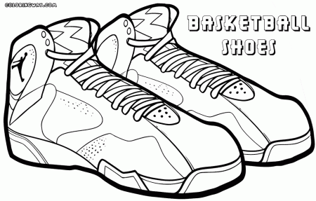 Basketball shoes coloring pages | Coloring pages to download and print