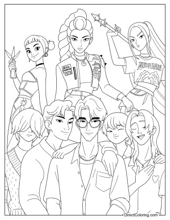 KPop Demon Hunters Coloring Pages - Free PDF to Download and Print