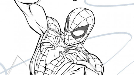 Spider-man PS4 art timelapse - YouTube