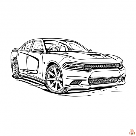 Printable Dodge Charger Coloring Pages Free For Kids And Adults