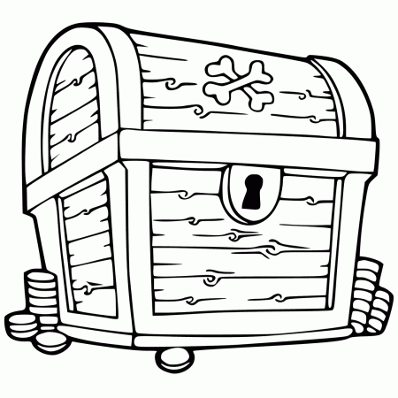 Treasure Chest Colouring Page - Get Coloring Pages