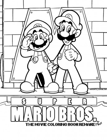Super Mario Movie in coloring book form ...