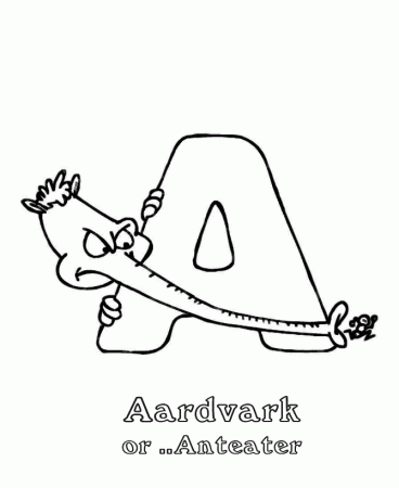 ABC Coloring Sheets - Cartoon Animal Alphabet Activity Sheets 