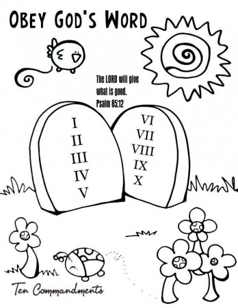 10 Commandment Coloring Pages 3 | Free Printable Coloring Pages