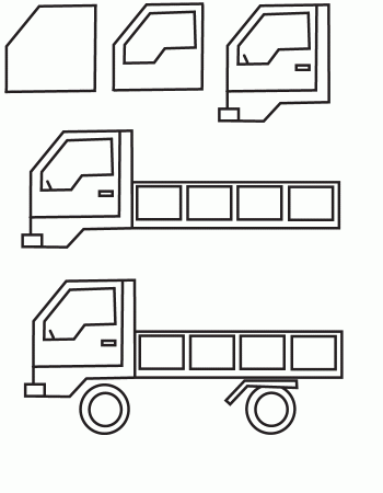 How To Draw A Fire Truck For Kids | kids coloring pages 
