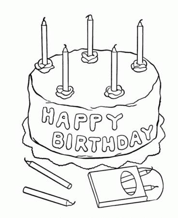 Birthday Coloring Pages For Kids 384 | Free Printable Coloring Pages