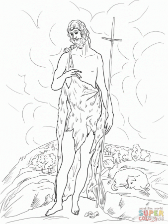 Saint John The Baptist In The Wilderness Coloring Online Super 