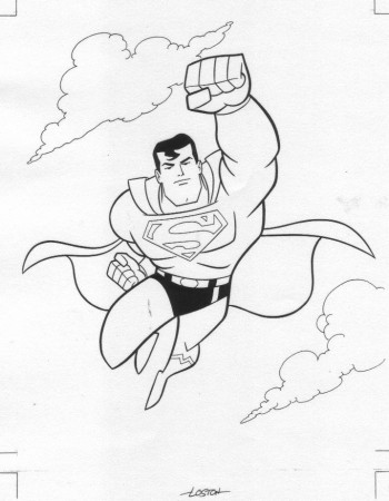 Comic Art For Sale from Anthony's Comicbook Art, Superman Coloring 