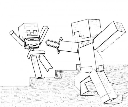 Minecraft monster Colouring Pages