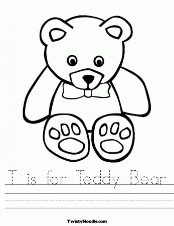 teddy bear worksheet - Quoteko.com