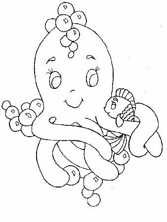 Octopus Themed Coloring Pages