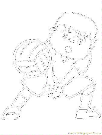 Coloring Pages Volleyball4 (Sports > Volleyball) - free printable 