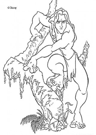 Tarzan coloring pages - Tarzan Hunting