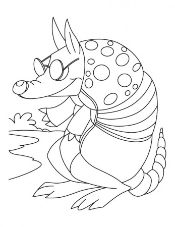 Armadillo feeling cold coloring pages | Download Free Armadillo ...