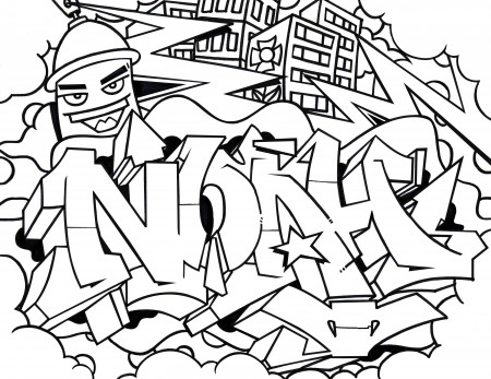 Noah Coloring Book Page / Graffiti Names - Etsy