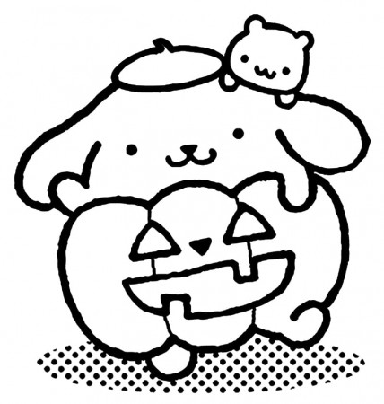 Pompompurin Pumpkin Coloring Page - Free Printable Coloring Pages for Kids